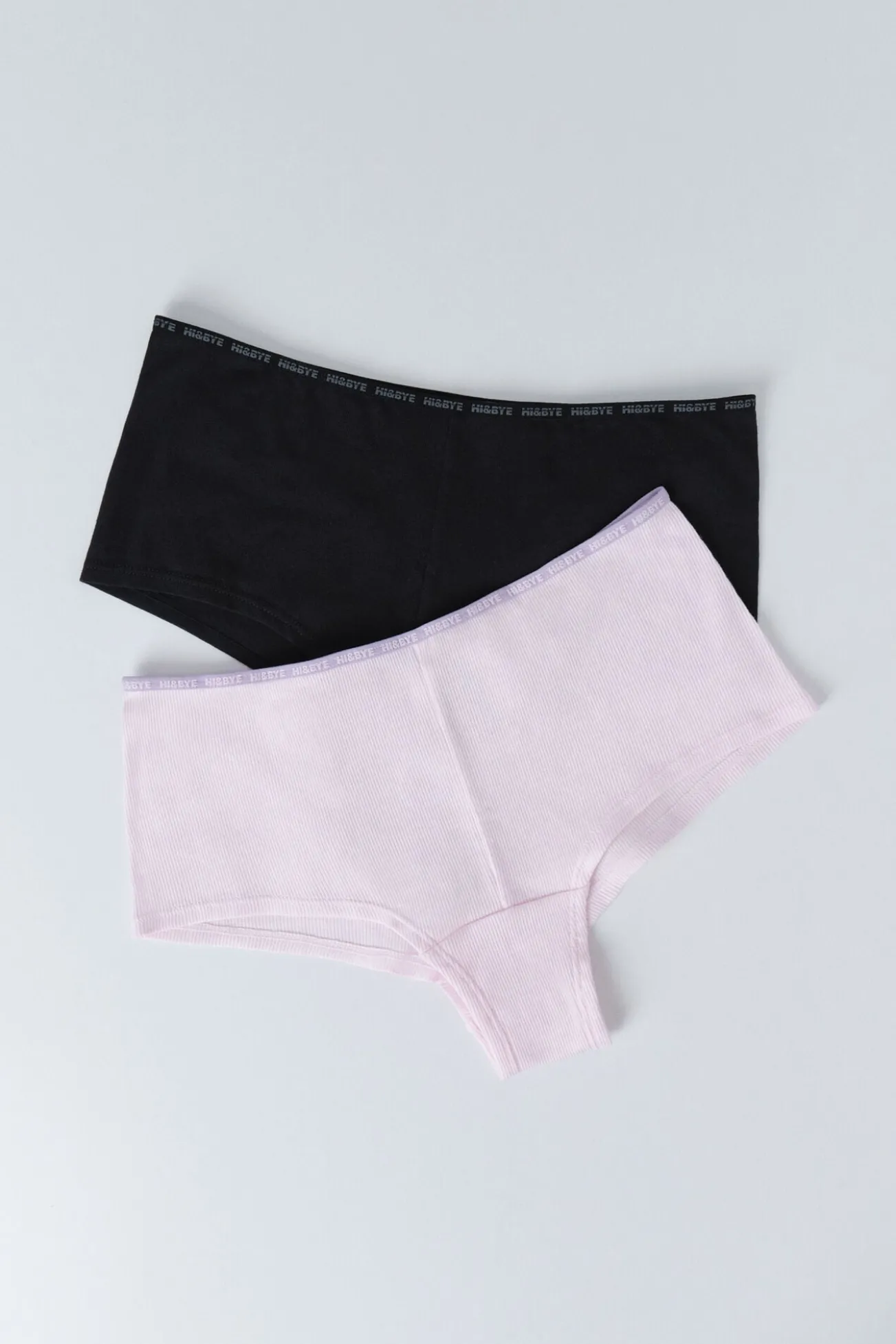 Pacote de 2 cuecas boxer pretas e rosa