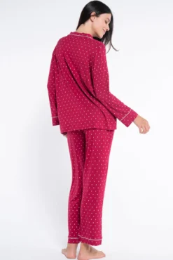 Pacote de pijama estampado com gravata