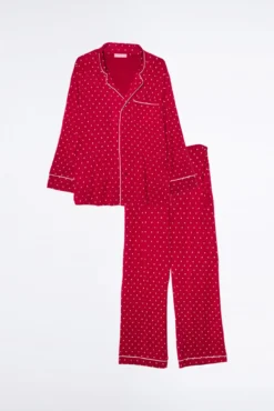 Pacote de pijama estampado com gravata