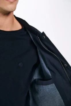 Parka curta de gola veludo