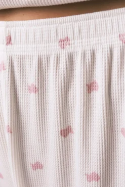 Pijama comprido de malha waffle