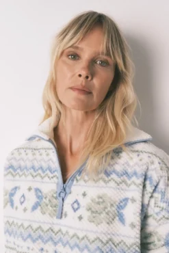 Pijama comprido longo jacquard polar