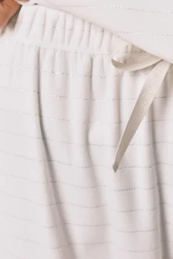Pijama comprido polar estampado riscas lurex