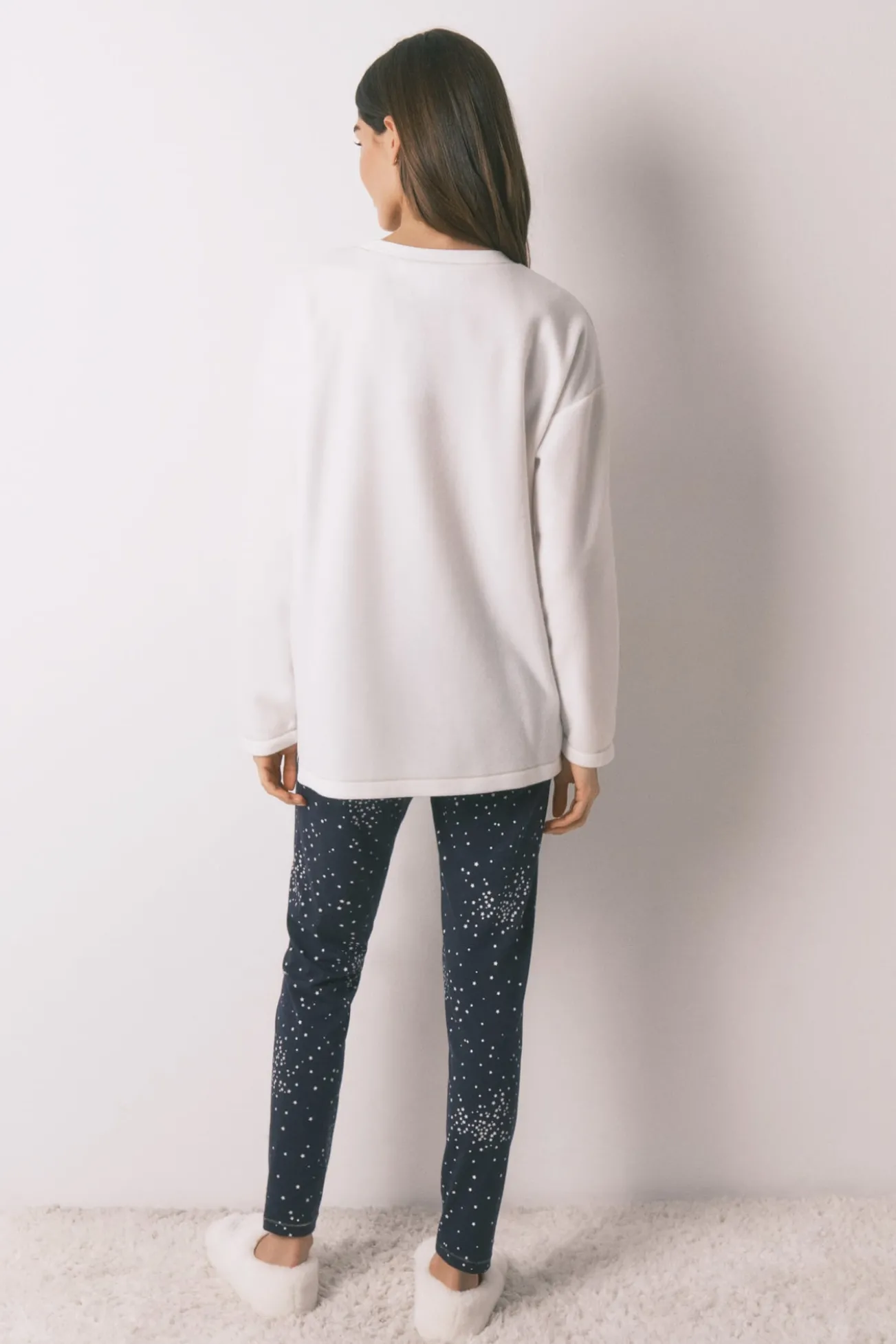 Pijama comprido polar estampado "Hogwarts"