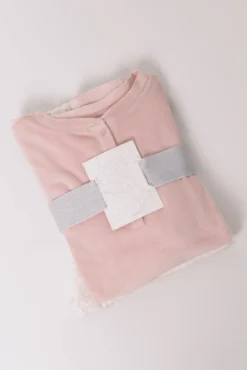 Pijama comprido polar suave rosa