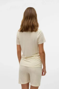 Pijama curto de amamentação para maternity