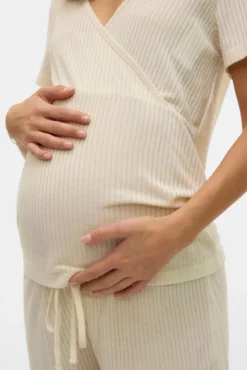 Pijama curto de amamentação para maternity