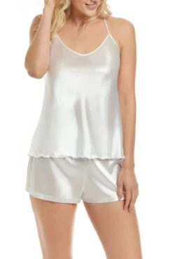 Pijama curto de festa em cetim