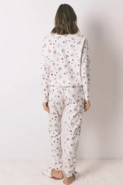 Pijama longo 100% algodão branco Snoopy