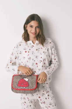 Pijama longo 100% algodão branco Snoopy