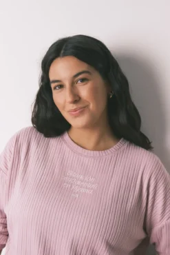 Pijama pijama comprido rosa de malha quente e macio