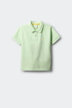 Polo com logo infantil nas costas