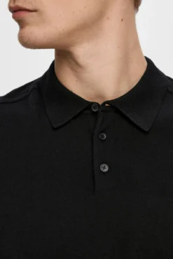 Polo de malha de manga curta