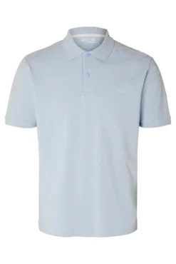 Polo de manga curta com logo bordado 100% algodão orgânico.