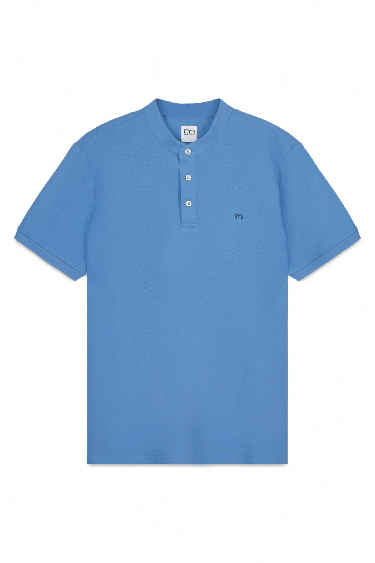 Polo de manga curta gola mao