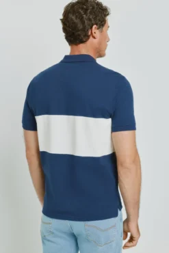 Polo de riscas de manga curta