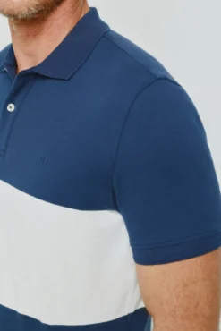 Polo de riscas de manga curta