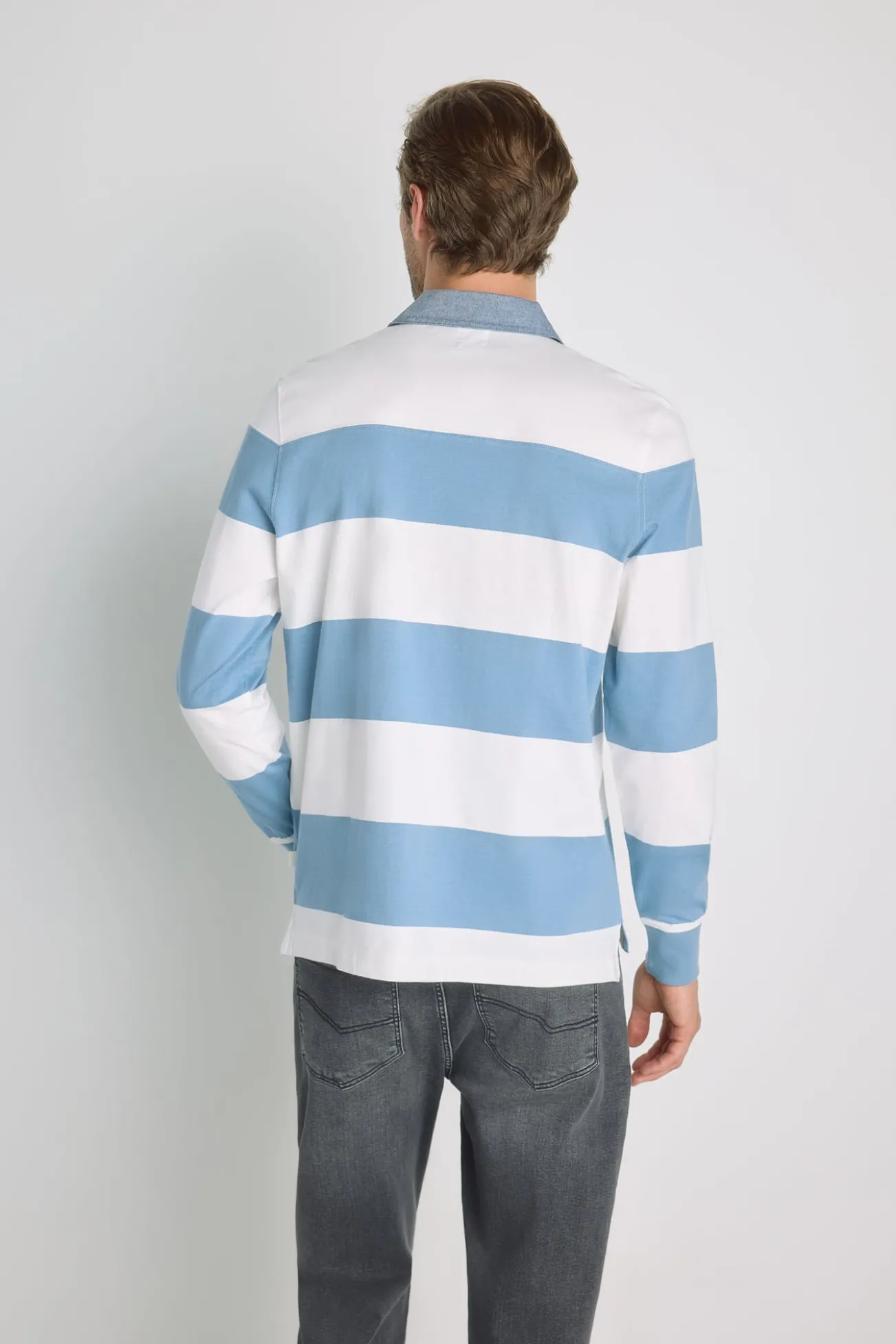 Polo de riscas manga comprida