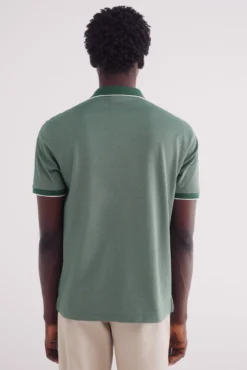 Polo Oxford com gola contrastante, regular fit