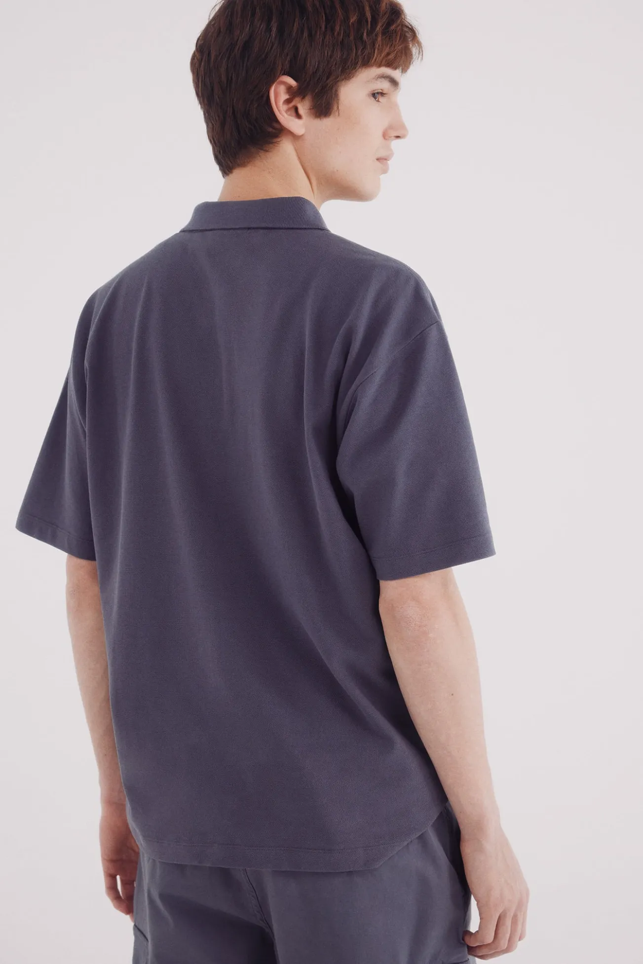 Polo piqué com corte boxy