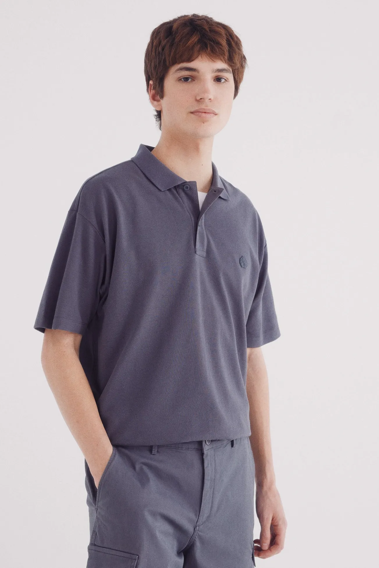 Polo piqué com corte boxy
