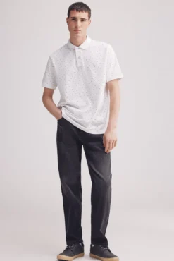 Polo piqué estampado integralmente regular fit