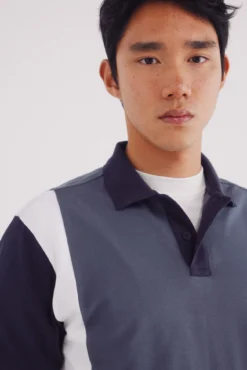Polo piqué riscas vertical regular fit