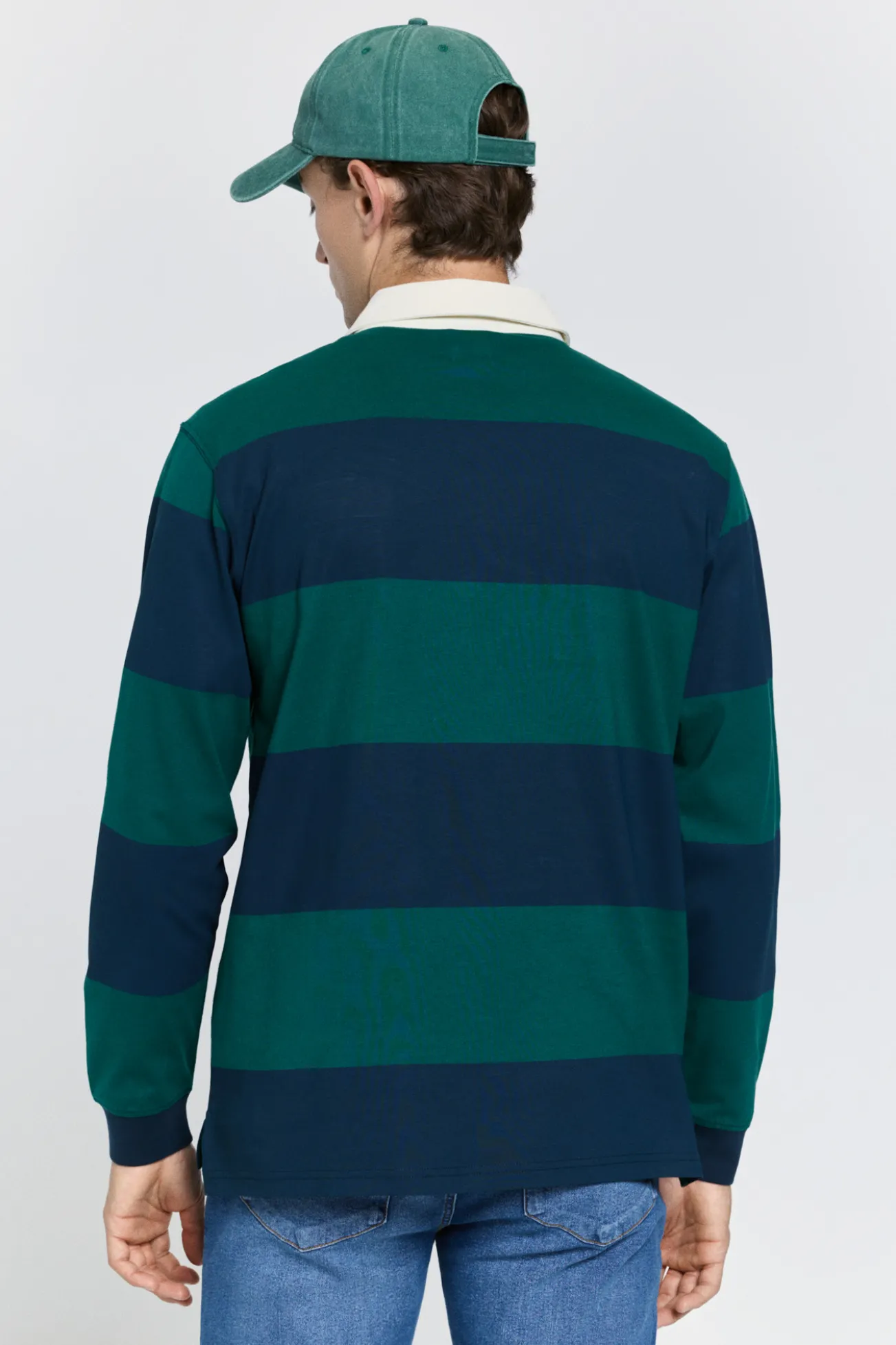 Polo riscas estilo rugby