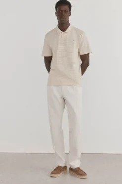 Polo riscas gola aberta