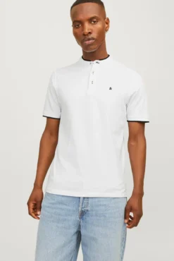 Polo slim fit em algodão