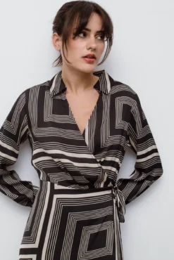 Printed midi dress