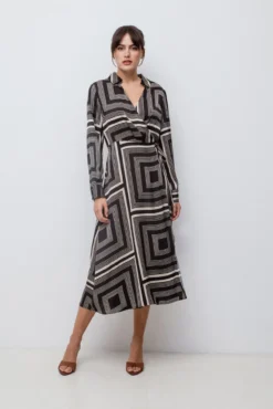 Printed midi dress
