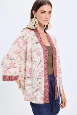 Quimono curto estampado