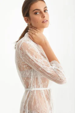 Robe curto quimono renda