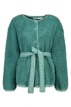 Robe estilo túnica de pelo verde