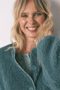 Robe estilo túnica de pelo verde