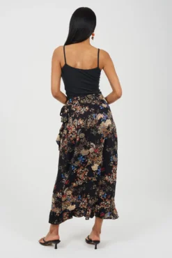 Saia com estampado floral