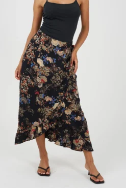 Saia com estampado floral