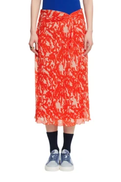 Saia estampada midi evasé