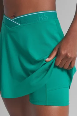 Saia microfibra verde roupa de ginástica interior