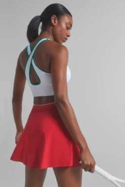 Saia microfibra vermelha roupa de ginástica interior