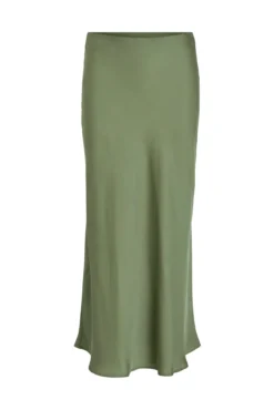 Saia midi acetinada