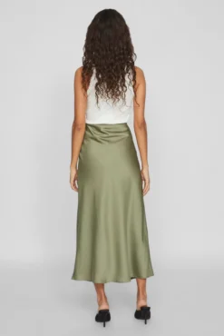 Saia midi acetinada