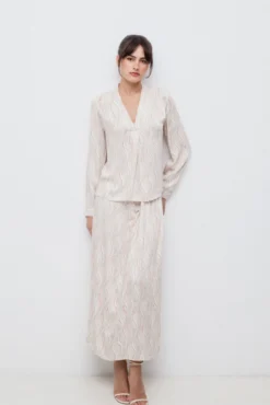 Saia midi estampada