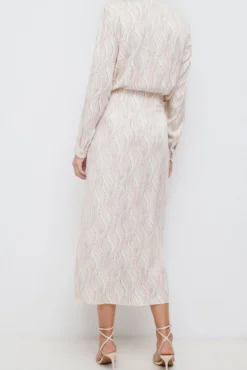 Saia midi estampada