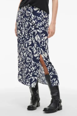 Saia midi estampada
