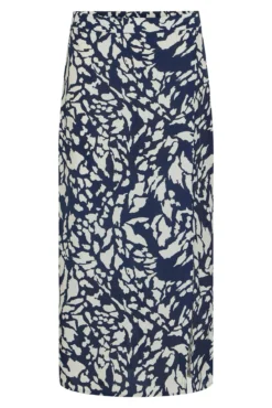 Saia midi estampada
