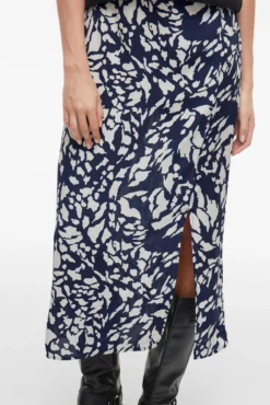 Saia midi estampada