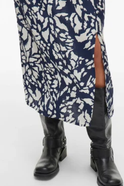 Saia midi estampada
