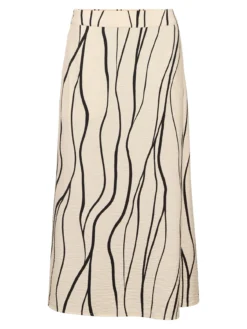 Saia midi estampada